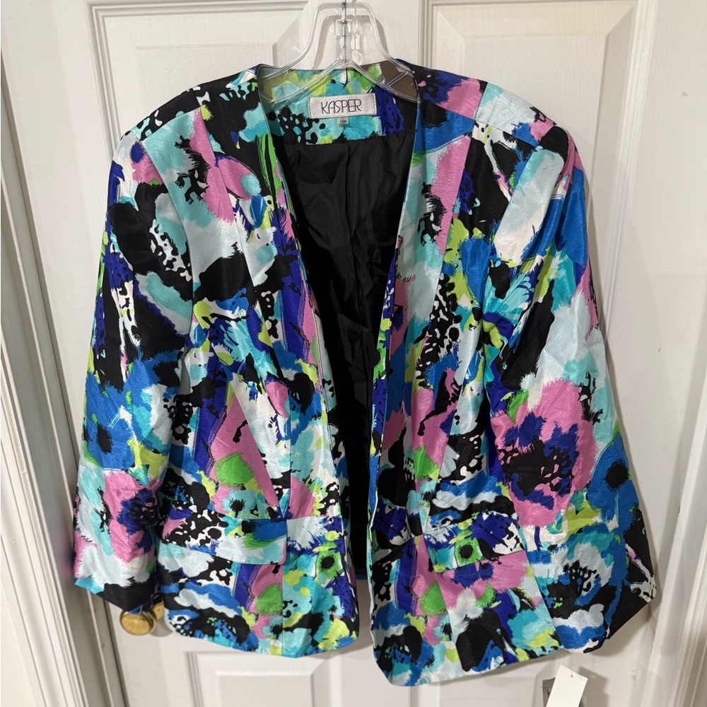 Kasper Vibrant Multicolor blazer size 16 W
